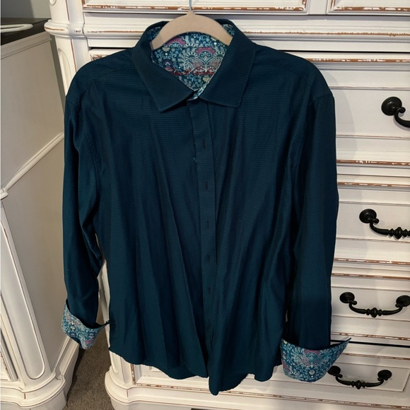 Mens Green Robert Graham button up sz L - Picture 1 of 4